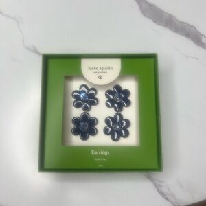 Kate Spade Navy Floral Earrings